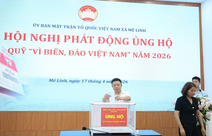 Mê Linh phát động ủng hộ Quỹ “Vì biển, đảo Việt Nam” năm 2026, lan tỏa tinh thần hướng về biển, đảo Tổ quốc- Ảnh 4.