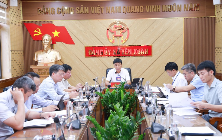 Xã Yên Xuân tổ chức Hội nghị Ban Thường vụ Đảng ủy nhằm thảo luận, thống nhất một số nội dung quan trọng...- Ảnh 1.