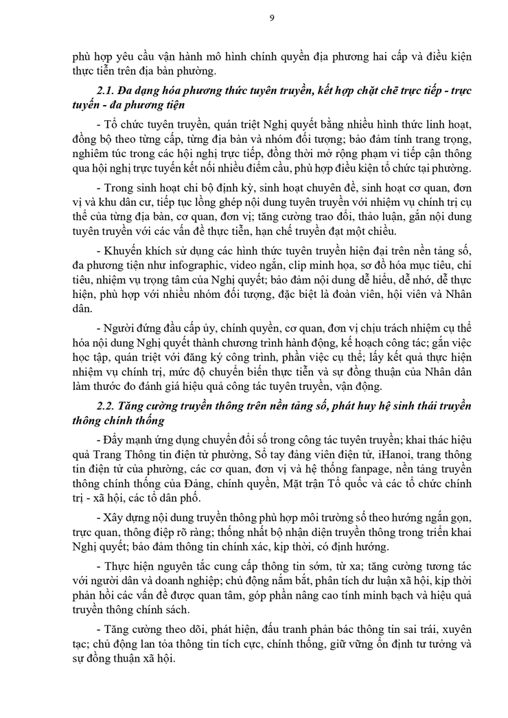 Kế hoạch 68-KH/ĐU về việc Tuyên truyền, vận động thực hiện Nghị quyết Đại hội đại biểu toàn quốc lần thứ XIV của Đảng- Ảnh 9.