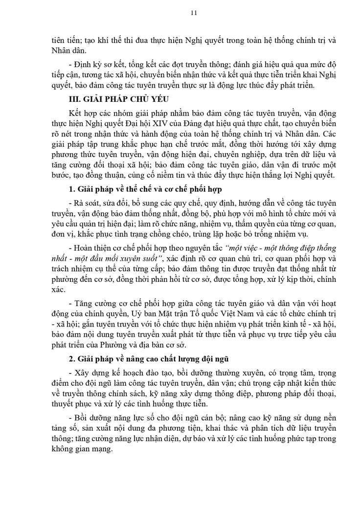 Kế hoạch 68-KH/ĐU về việc Tuyên truyền, vận động thực hiện Nghị quyết Đại hội đại biểu toàn quốc lần thứ XIV của Đảng- Ảnh 11.