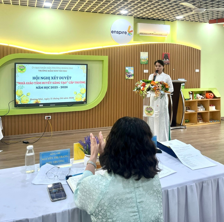 TRƯỜNG MẦM NON TÂN MAI TỔ CHỨC HỘI NGHỊ XÉT DUYỆT "GIẢI THƯỞNG NHÀ GIÁO TÂM HUYẾT SÁNG TẠO NĂM HỌC 2025-2026".- Ảnh 5.