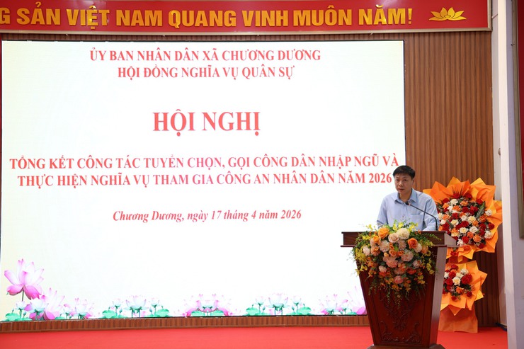 Xã Chương Dương tổng kết công tác tuyển chọn, 
gọi công dân nhập ngũ năm 2026
- Ảnh 2.