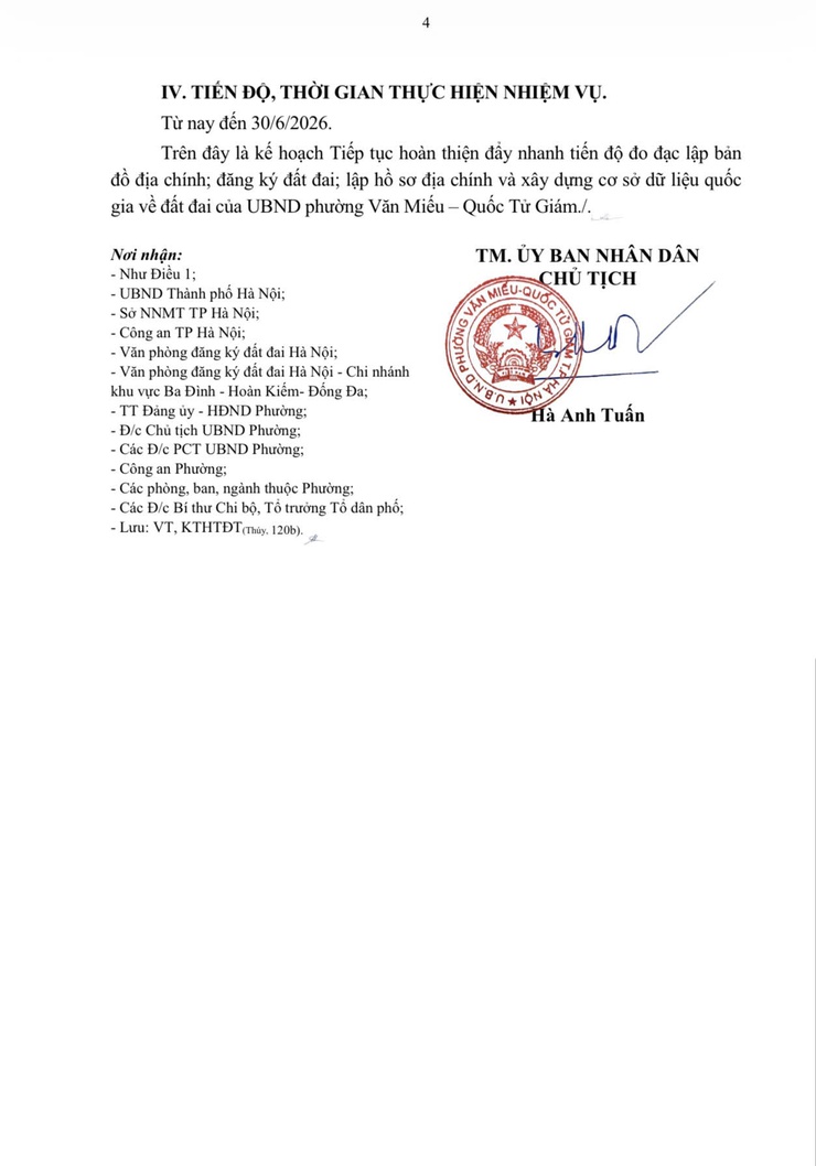 TRIỂN KHAI KẾ HOẠCH ĐẨY NHANH TIẾN ĐỘ ĐO ĐẠC LẬP BẢN ĐỒ ĐỊA CHÍNH; ĐĂNG KÝ ĐẤT ĐAI; LẬP HỒ SƠ ĐỊA CHÍNH VÀ XÂY DỰNG CƠ SỞ DỮ LIỆU QUỐC GIA VỀ ĐẤT ĐAI THEO CHỈ THỊ SỐ 05/CT-TTG NGÀY 13/02/2026 CỦA THỦ TƯỚNG CHÍNH PHỦ- Ảnh 4.