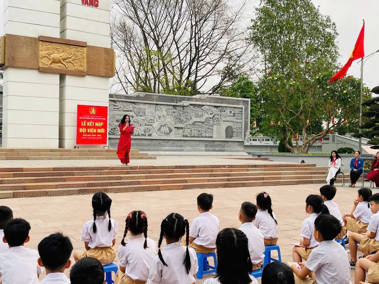 LỄ KẾT NẠP ĐỘI VIÊN TẠI DI TÍCH LỊCH SỬ QUỐC GIA BA MŨI TÊN ĐỒNG- Ảnh 5.