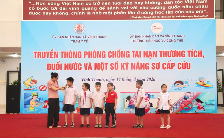 XÃ VĨNH THANH TỔ CHỨC TRUYỀN THÔNG PHÒNG, CHỐNG TAI NẠN THƯƠNG TÍCH, ĐUỐI NƯỚC VÀ KỸ NĂNG SƠ CẤP CỨU- Ảnh 6.