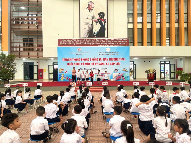 XÃ VĨNH THANH TỔ CHỨC TRUYỀN THÔNG PHÒNG, CHỐNG TAI NẠN THƯƠNG TÍCH, ĐUỐI NƯỚC VÀ KỸ NĂNG SƠ CẤP CỨU- Ảnh 7.