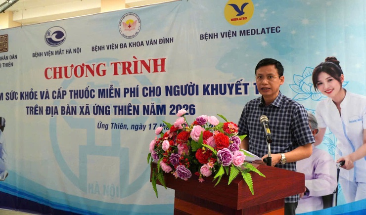 Ứng Thiên tổ chức khám sức khỏe, cấp phát thuốc miễn phí cho người khuyết tật nhân Ngày 18/4- Ảnh 6.