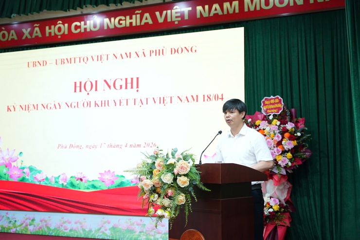 Xã Phù Đổng tổ chức Hội nghị kỷ niệm Ngày người khuyết tật Việt Nam 18/4. - Ảnh 2.