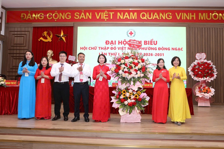 Hội Chữ thập đỏ phường Đông Ngạc long trọng tổ chức Đại hội đại biểu lần thứ I, nhiệm kỳ 2026 – 2031- Ảnh 7.