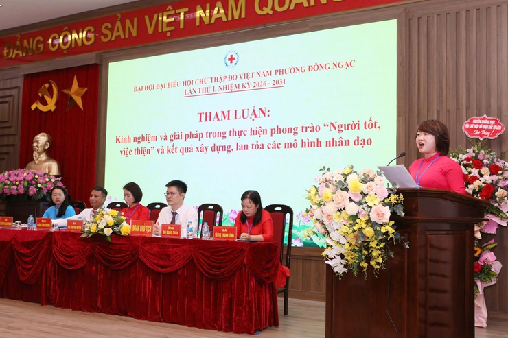 Hội Chữ thập đỏ phường Đông Ngạc long trọng tổ chức Đại hội đại biểu lần thứ I, nhiệm kỳ 2026 – 2031- Ảnh 3.