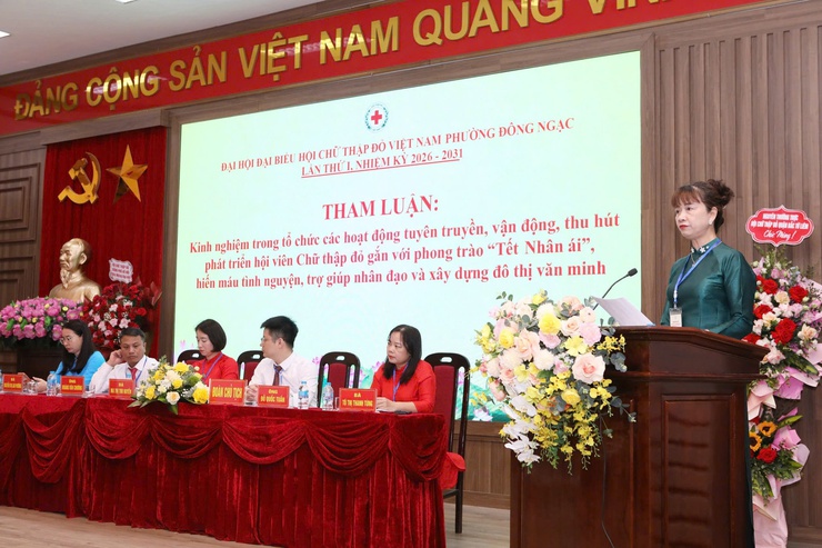 Hội Chữ thập đỏ phường Đông Ngạc long trọng tổ chức Đại hội đại biểu lần thứ I, nhiệm kỳ 2026 – 2031- Ảnh 4.