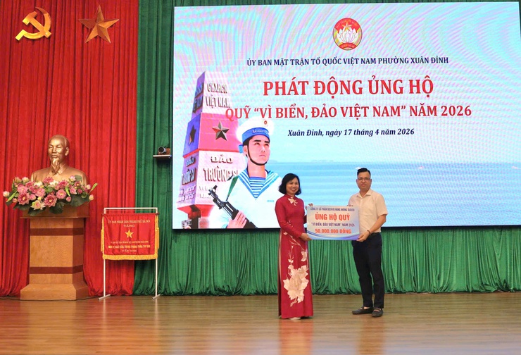 Phường Xuân Đỉnh phát động ủng hộ Quỹ “Vì biển, đảo Việt Nam”năm 2026- Ảnh 4.