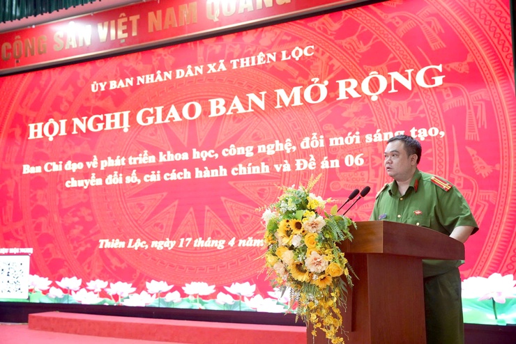 UBND xã Thiên Lộc giao ban Ban Chỉ đạo về phát triển khoa học, công nghệ, đổi mới sáng tạo, chuyển đổi số, cải cách hành chính và Đề án 06: Quyết liệt nâng cao chất lượng phục vụ người dân- Ảnh 5.