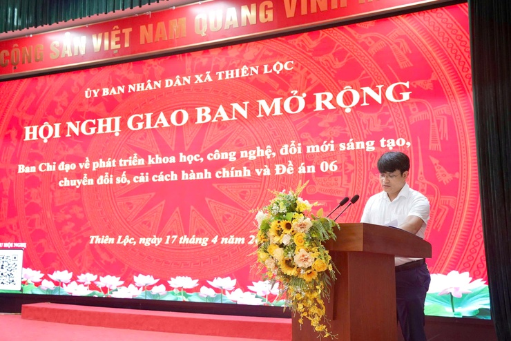 UBND xã Thiên Lộc giao ban Ban Chỉ đạo về phát triển khoa học, công nghệ, đổi mới sáng tạo, chuyển đổi số, cải cách hành chính và Đề án 06: Quyết liệt nâng cao chất lượng phục vụ người dân- Ảnh 11.