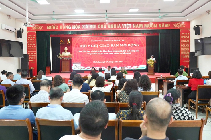 UBND xã Thiên Lộc giao ban Ban Chỉ đạo về phát triển khoa học, công nghệ, đổi mới sáng tạo, chuyển đổi số, cải cách hành chính và Đề án 06: Quyết liệt nâng cao chất lượng phục vụ người dân- Ảnh 1.