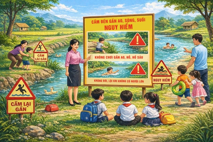 CẢNH BÁO NGUY CƠ ĐUỐI NƯỚC MÙA HÈ – CHỦ ĐỘNG PHÒNG NGỪA- Ảnh 1.