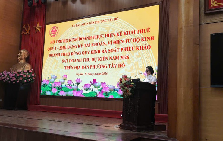 Phường Tây Hồ tổ chức Hội nghị hỗ trợ hộ, cá nhân kinh doanh chuyển đổi từ thuế khoán sang kê khai- Ảnh 2.