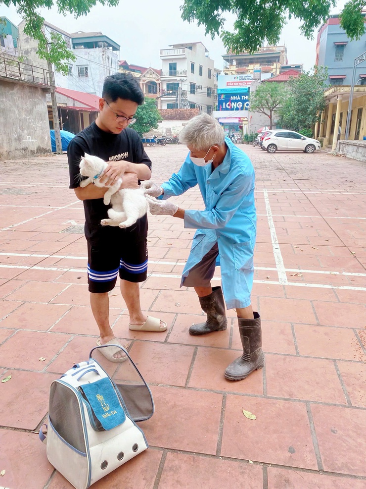Nam Phù ra quân tiêm vắc - xin dại miễn phí cho chó, mèo- Ảnh 2.