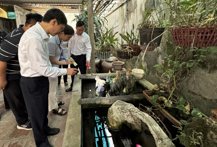 Phường Long Biên phát động cao điểm tổng vệ sinh môi trường phòng, chống bệnh sốt xuất huyết và tay chân miệng- Ảnh 2.