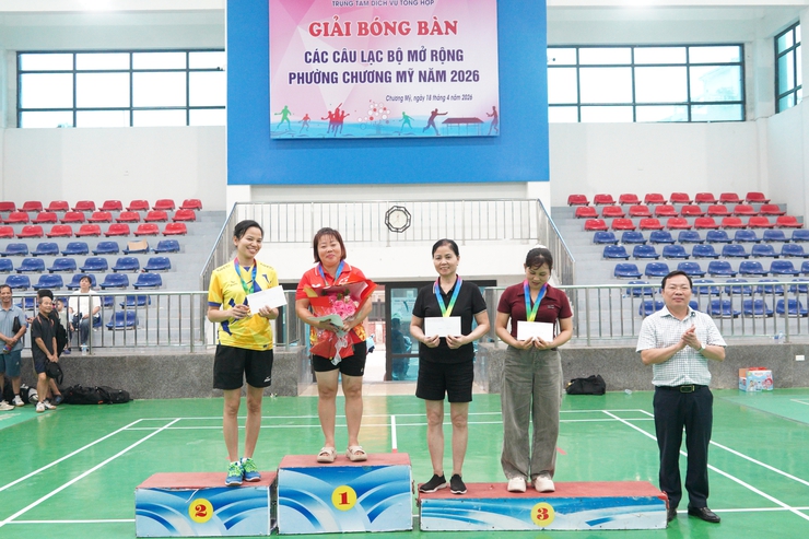 Phường Chương Mỹ khai mạc giải bóng bàn các câu lạc bộ mở rộng năm 2026- Ảnh 15.