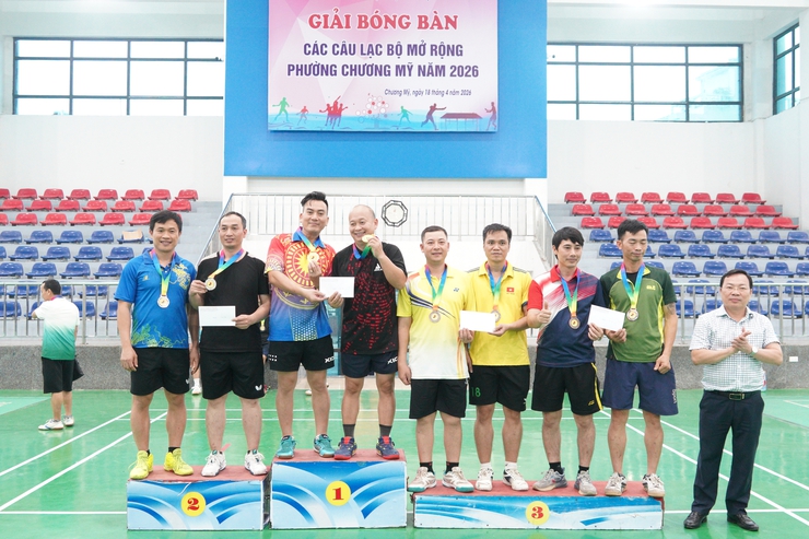 Phường Chương Mỹ khai mạc giải bóng bàn các câu lạc bộ mở rộng năm 2026- Ảnh 21.