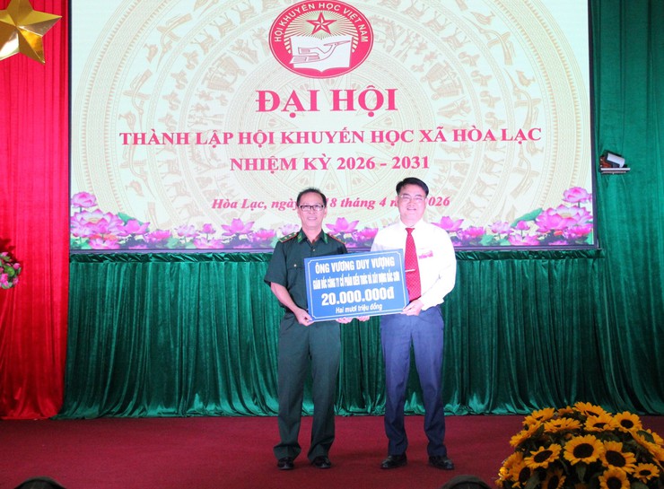 Hòa Lạc tổ chức Đại hội thành lập Hội Khuyến học xã nhiệm kỳ 2026–2031- Ảnh 12.