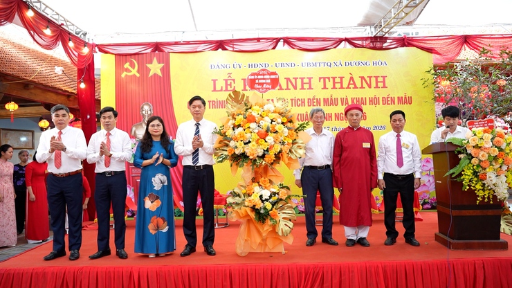Lễ Khánh thành công trình tu bổ, tôn tạo Di tích Đền Mẫu và Khai hội Đền Mẫu làng Quế Dương xuân Bính Ngọ 2026- Ảnh 5.