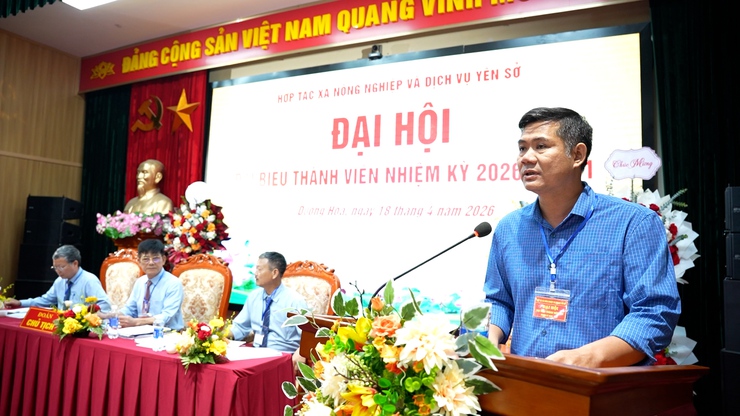 HTX nông nghiệp và Dịch vụ Yên Sở tổ chức Đại hội đại biểu thành viên nhiệm kỳ 2026-2031- Ảnh 8.