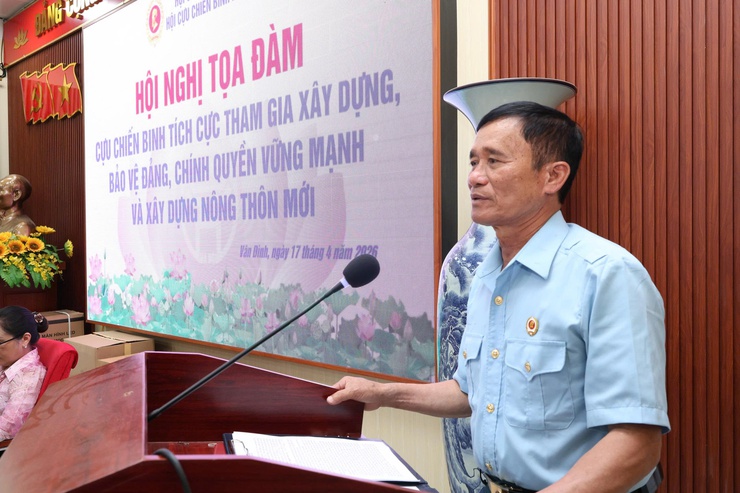 Hội nghị tọa đàm CCB xã Vân Đình góp ý xây dựng Đảng, chính quyền và nông thôn mới- Ảnh 4.