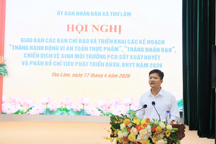 UBND XÃ THƯ LÂM TỔ CHỨC HỘI NGHỊ GIAO BAN CÁC BAN CHỈ ĐẠO VÀ TRIỂN KHAI CÁC KẾ HOẠCH “THÁNG HÀNH ĐỘNG VÌ AN TOÀN THỰC PHẨM”, “THÁNG NHÂN ĐẠO”, - Ảnh 5.