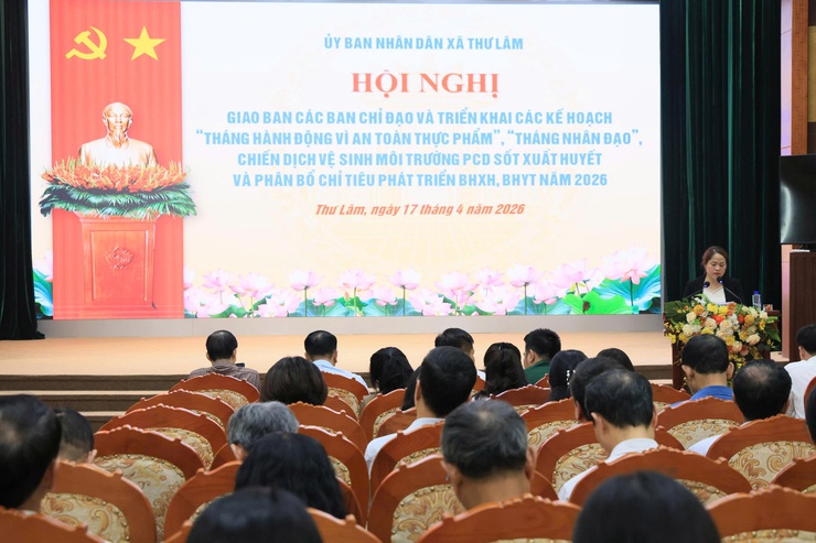 UBND XÃ THƯ LÂM TỔ CHỨC HỘI NGHỊ GIAO BAN CÁC BAN CHỈ ĐẠO VÀ TRIỂN KHAI CÁC KẾ HOẠCH “THÁNG HÀNH ĐỘNG VÌ AN TOÀN THỰC PHẨM”, “THÁNG NHÂN ĐẠO”, - Ảnh 4.
