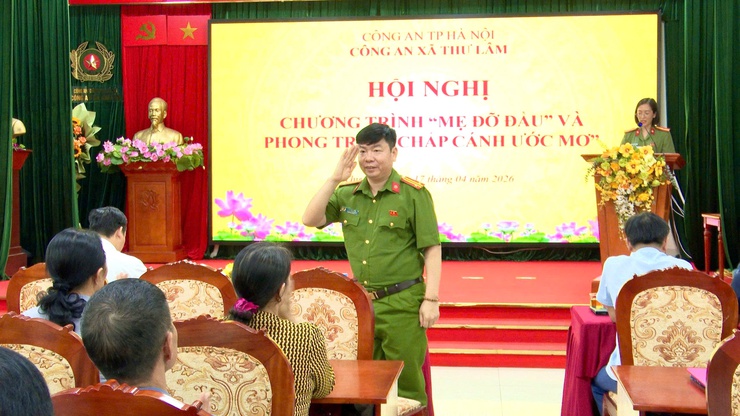 CÔNG AN XÃ THƯ LÂM TỔ CHỨC CHƯƠNG TRÌNH “MẸ ĐỠ ĐẦU” VÀ PHONG TRÀO “CHẮP CÁNH ƯỚC MƠ”.- Ảnh 2.