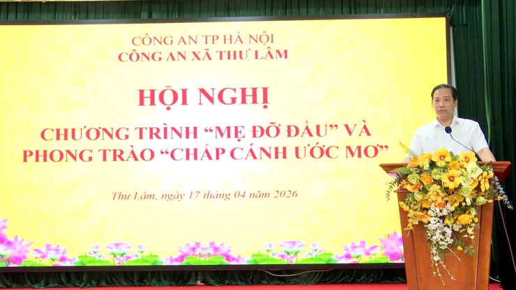 CÔNG AN XÃ THƯ LÂM TỔ CHỨC CHƯƠNG TRÌNH “MẸ ĐỠ ĐẦU” VÀ PHONG TRÀO “CHẮP CÁNH ƯỚC MƠ”.- Ảnh 11.