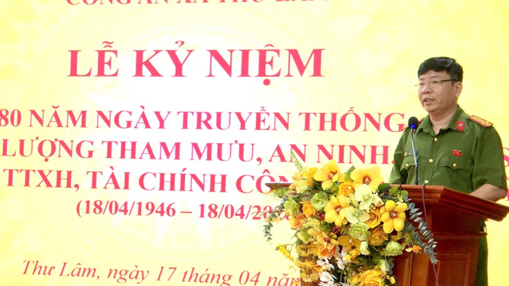 CÔNG AN XÃ THƯ LÂM TRANG TRỌNG TỔ CHỨC LỄ KỶ NIỆM 80 NĂM NGÀY TRUYỀN THỐNG CÁC LỰC LƯỢNG TRONG CÔNG AN NHÂN DÂN- Ảnh 19.