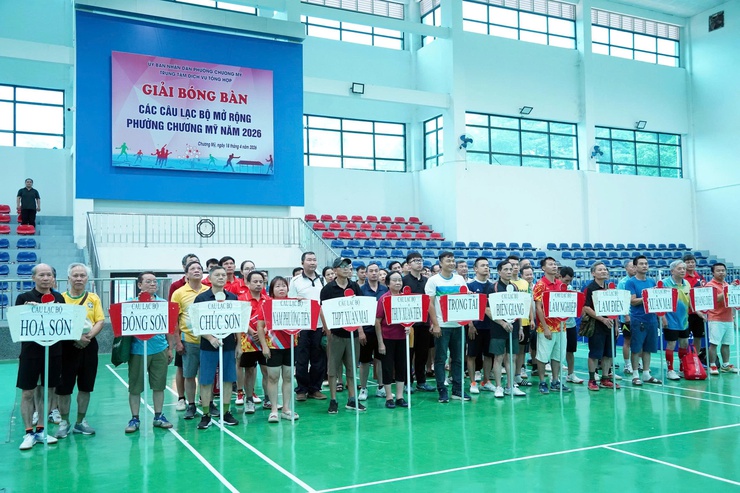 Phường Chương Mỹ khai mạc giải bóng bàn các câu lạc bộ mở rộng năm 2026- Ảnh 1.