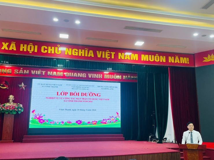 XÃ VĨNH THANH TỔ CHỨC LỚP BỒI DƯỠNG NGHIỆP VỤ CÔNG TÁC MẶT TRẬN NĂM 2026- Ảnh 3.
