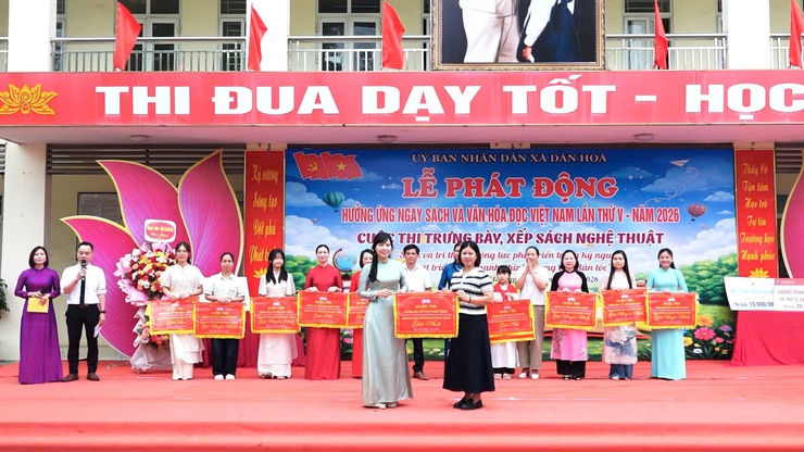 Xã Dân Hòa tổ chức Lễ phát động Ngày Sách và Văn hóa đọc Việt Nam lần thứ 5 và Hội thi xếp sách nghệ thuật năm 2026- Ảnh 15.