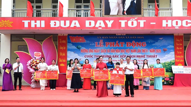 Xã Dân Hòa tổ chức Lễ phát động Ngày Sách và Văn hóa đọc Việt Nam lần thứ 5 và Hội thi xếp sách nghệ thuật năm 2026- Ảnh 16.