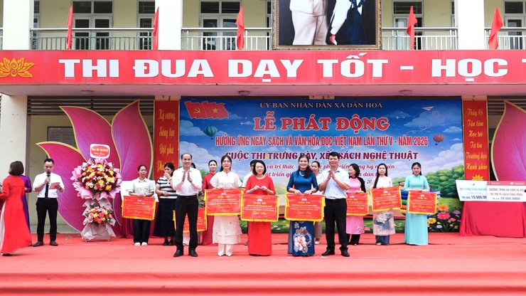 Xã Dân Hòa tổ chức Lễ phát động Ngày Sách và Văn hóa đọc Việt Nam lần thứ 5 và Hội thi xếp sách nghệ thuật năm 2026- Ảnh 17.