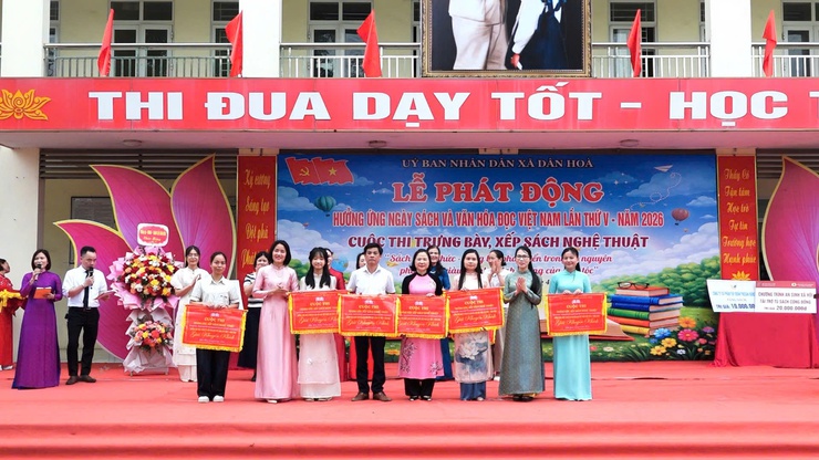 Xã Dân Hòa tổ chức Lễ phát động Ngày Sách và Văn hóa đọc Việt Nam lần thứ 5 và Hội thi xếp sách nghệ thuật năm 2026- Ảnh 18.