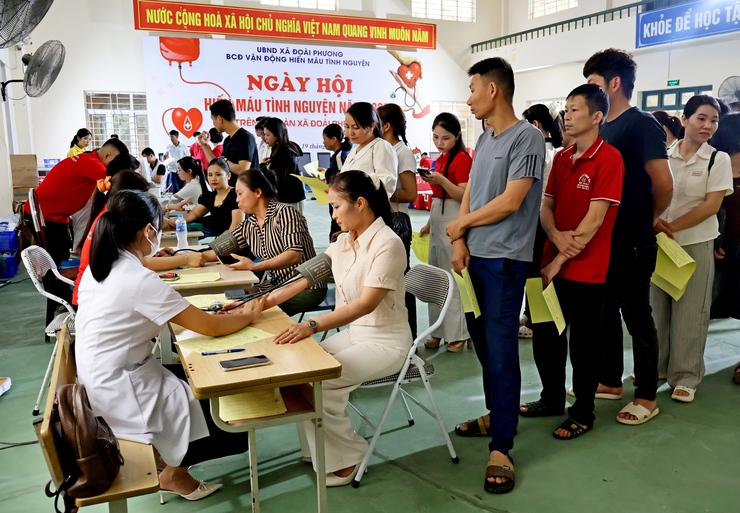 Lan tỏa tinh thần nhân ái qua Ngày hội hiến máu tình nguyện xã Đoài Phương năm 2026- Ảnh 3.