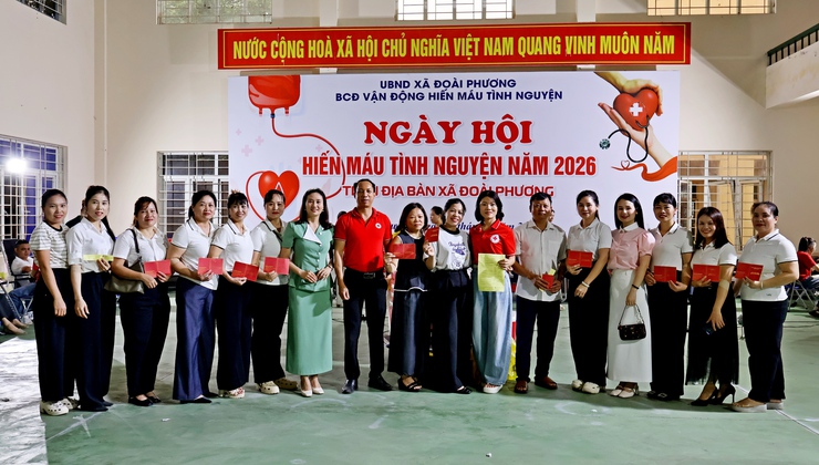 Lan tỏa tinh thần nhân ái qua Ngày hội hiến máu tình nguyện xã Đoài Phương năm 2026- Ảnh 8.