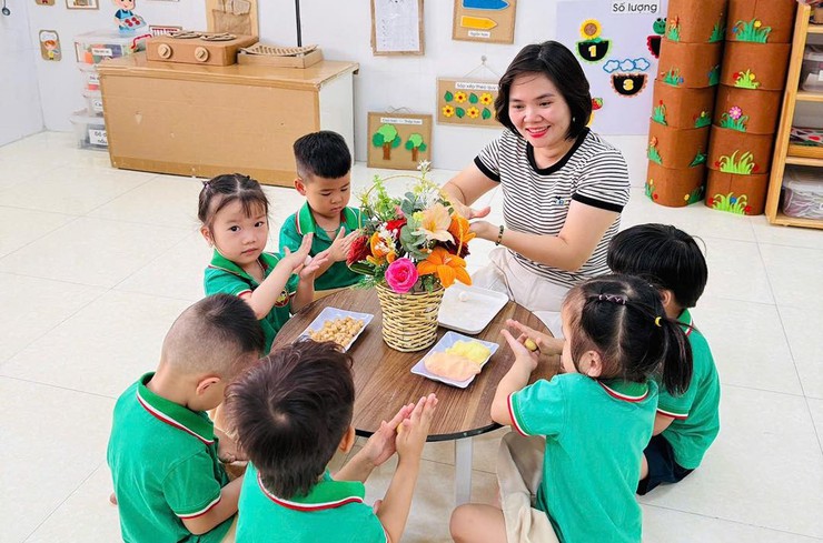 Rộn ràng hoạt động trải nghiệm Tết Hàn thực tại các trường mầm non- Ảnh 5.