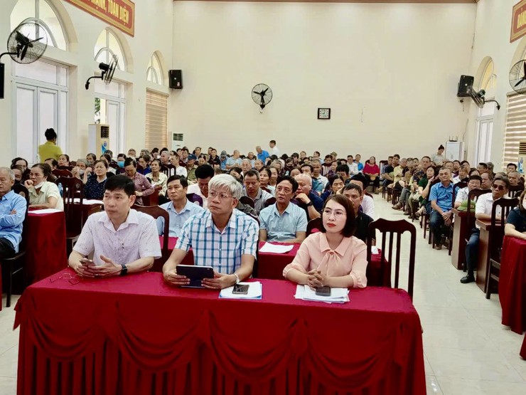 Hội nghị tập huấn kiến thức an toàn thực phẩm nông lâm thủy sản cho người sản xuất, kinh doanh trên địa bàn xã.- Ảnh 1.