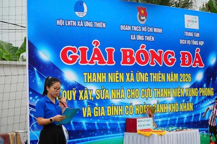 KHAI MẠC GIẢI BÓNG ĐÁ THANH NIÊN XÃ ỨNG THIÊN NĂM 2026 GÂY QUỸ NHÂN ÁI - Ảnh 2.