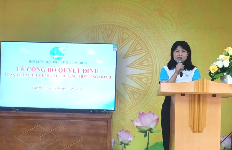 Ra mắt Chi hội Phụ nữ Trường THPT Ứng Hòa B với 46 hội viên- Ảnh 2.