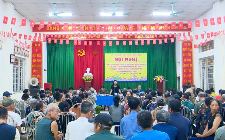 Thượng Phúc lấy ý kiến nhân dân về dự thảo phương án bồi thường dự án Khu đô thị thể thao Olympic- Ảnh 1.