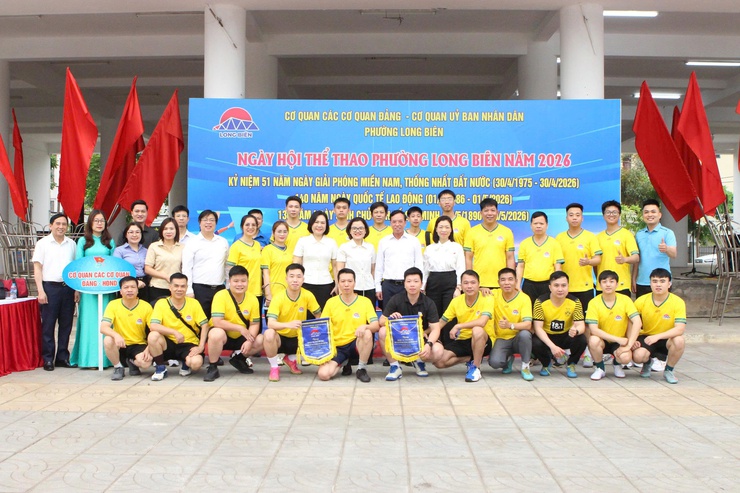 Sôi nổi Ngày hội thể thao khối cơ quan phường Long Biên- Ảnh 5.
