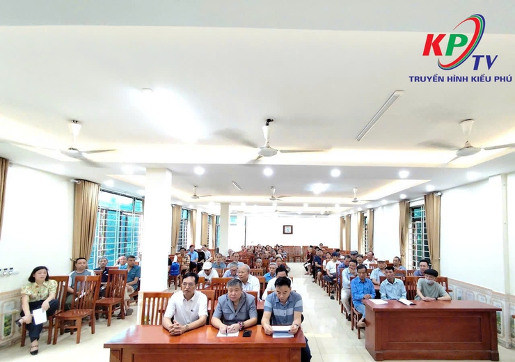 Ban quản lý đầu tư- Hạ tầng xã Kiều Phú tổ chức họp dân triển khai chính sách bồi thường, hỗ trợ GPMB Dự án xây dựng cơ sở 2 Học viện Y- Dược học cổ truyền Việt Nam- Ảnh 1.