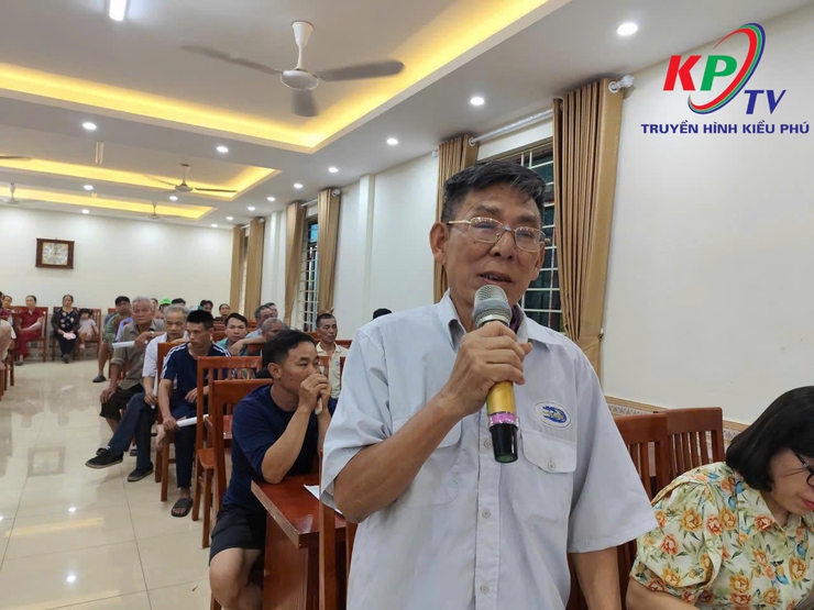 Ban quản lý đầu tư- Hạ tầng xã Kiều Phú tổ chức họp dân triển khai chính sách bồi thường, hỗ trợ GPMB Dự án xây dựng cơ sở 2 Học viện Y- Dược học cổ truyền Việt Nam- Ảnh 7.